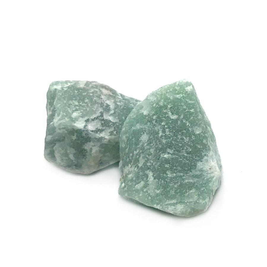 Vihreä Aventuriini, raakakivi, kristalli